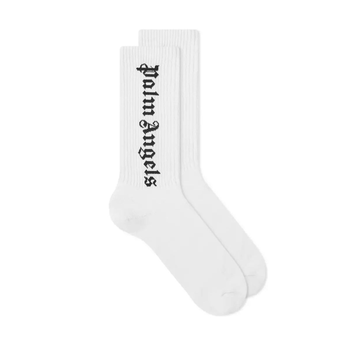 Printed Logo Socks/White