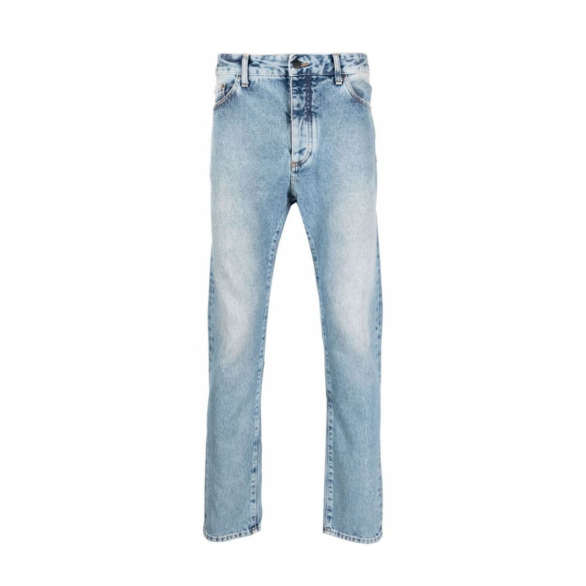 Faded Logo Print Jeans