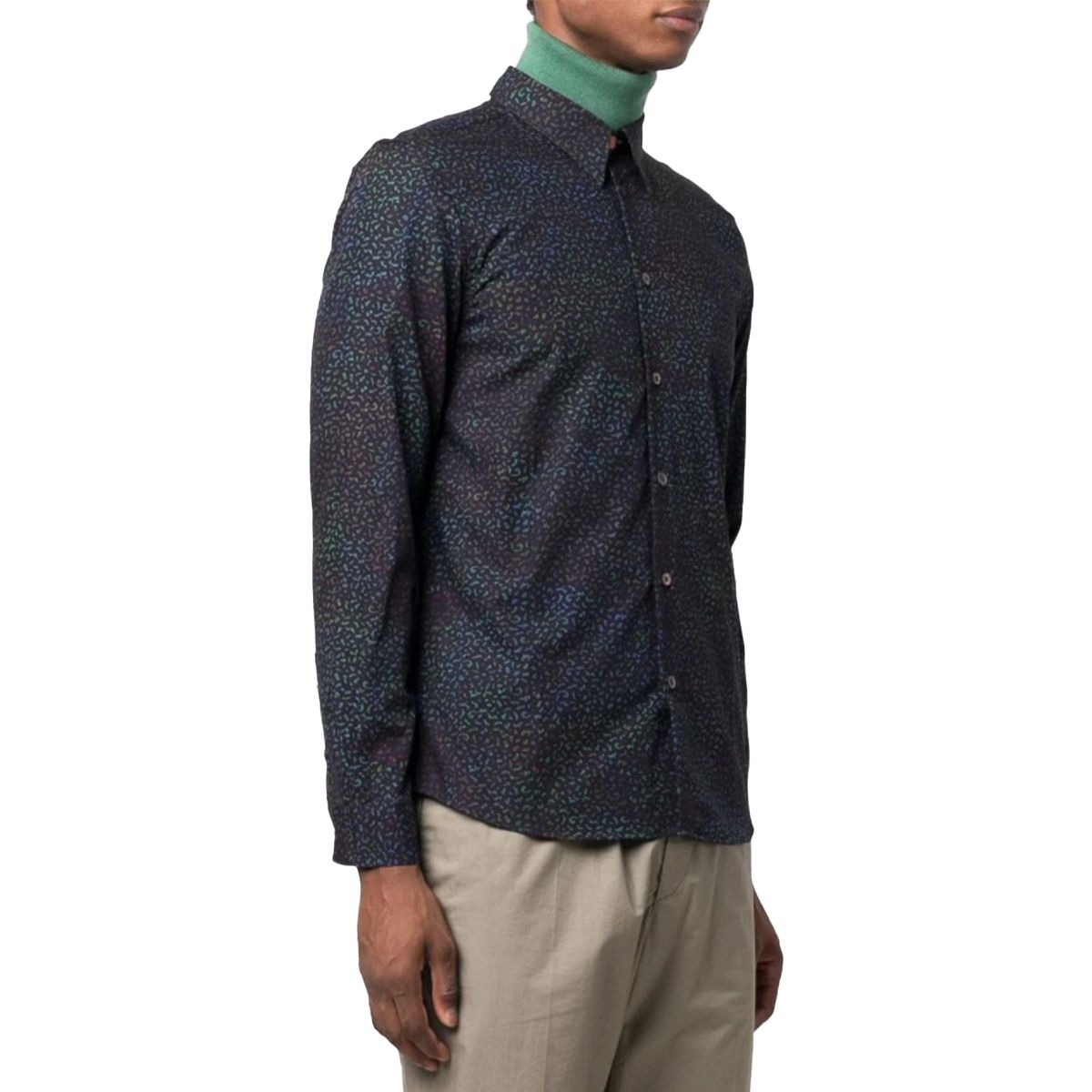 Patterned Button-up Shirt
