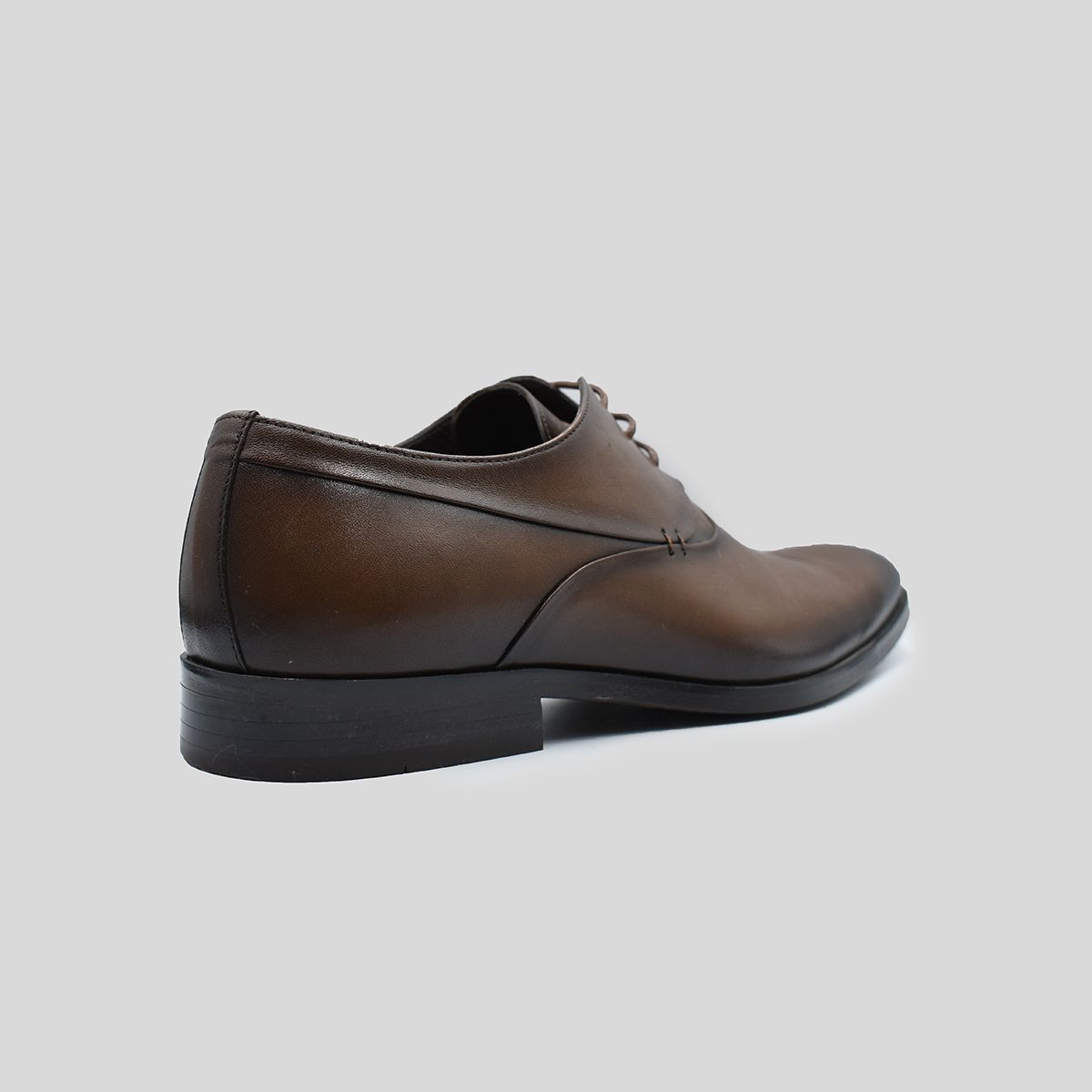 Brown Brushed Leather Oxford Shoes