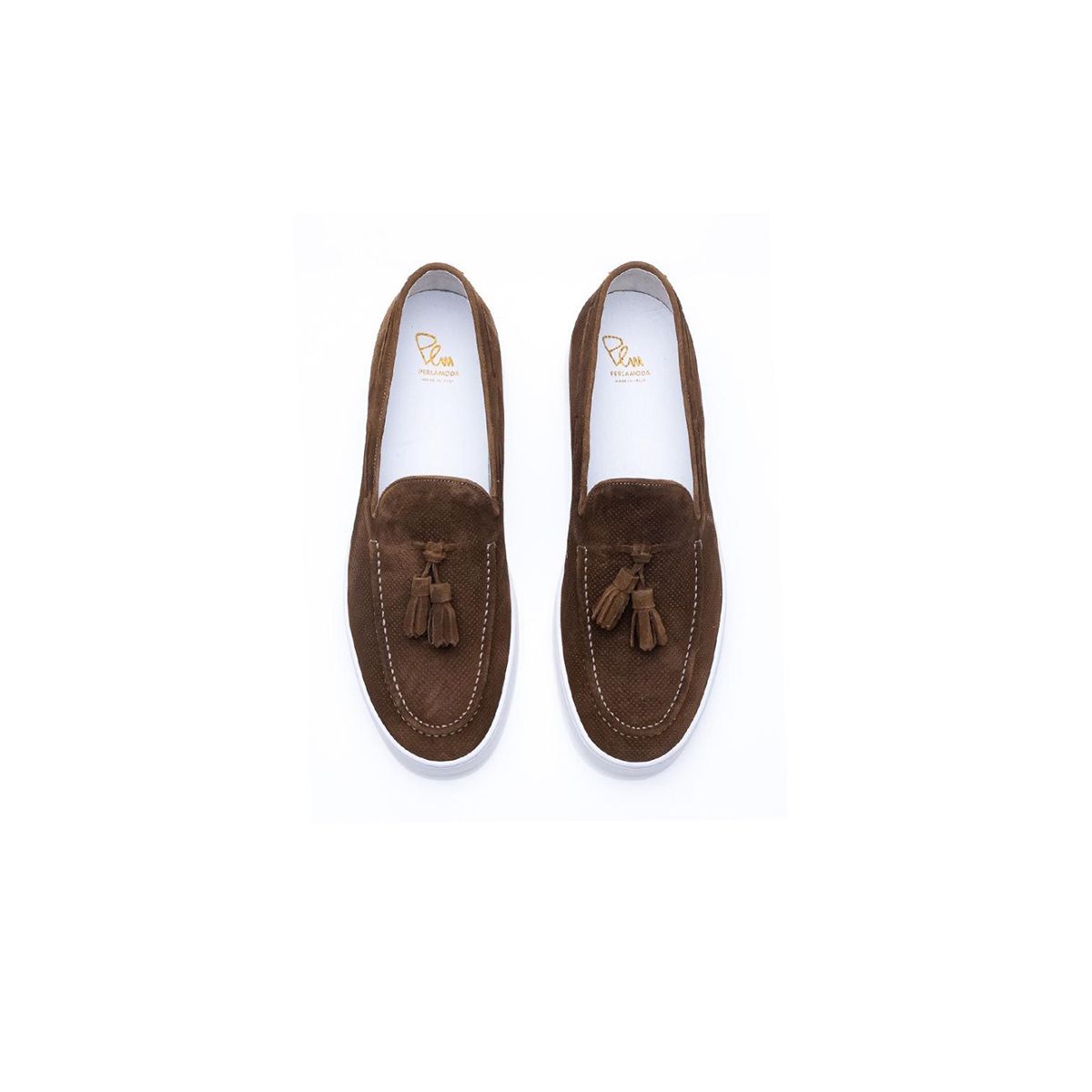 Suede Knitted Moccasins/Beige