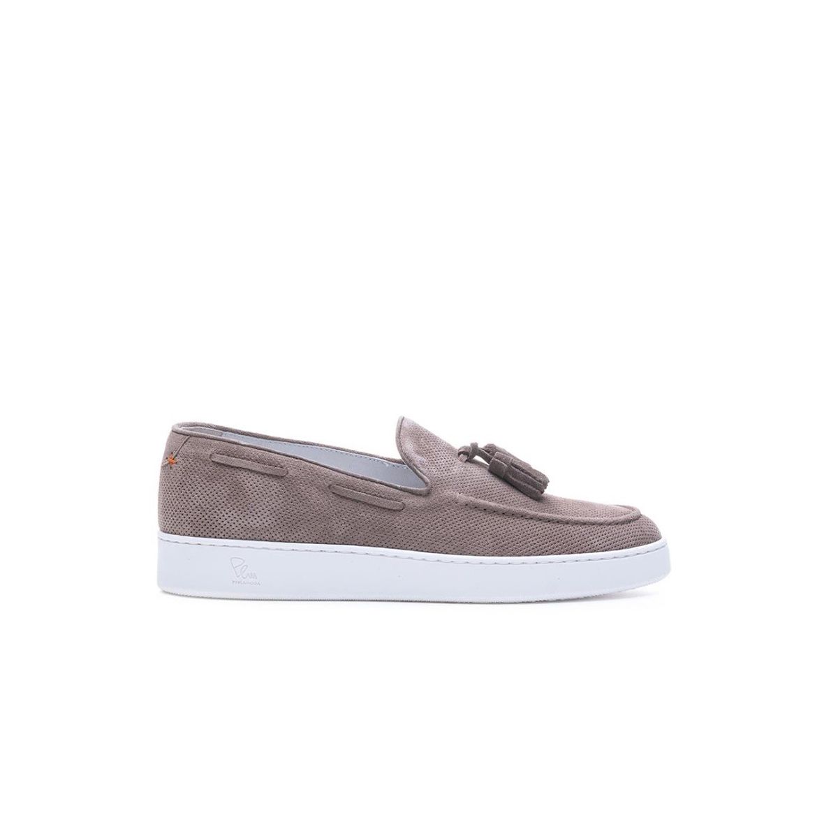 Suede Knitted Moccasins/Grey