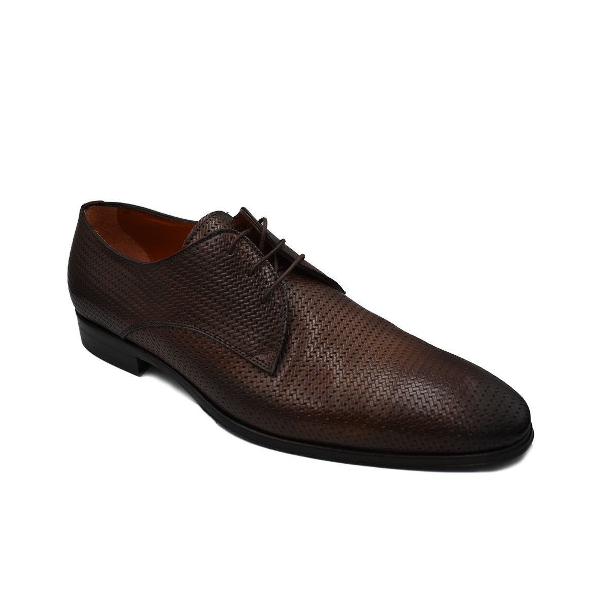 Woven Lace-Up Shoes/Brown
