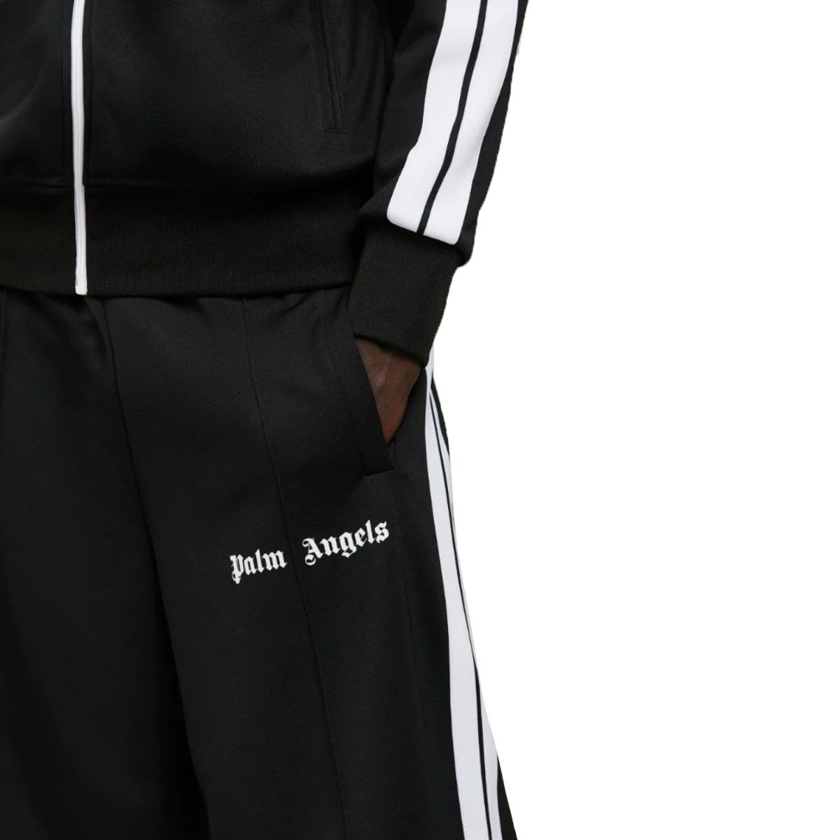 Classic Side-Stripe Track Shorts In Black