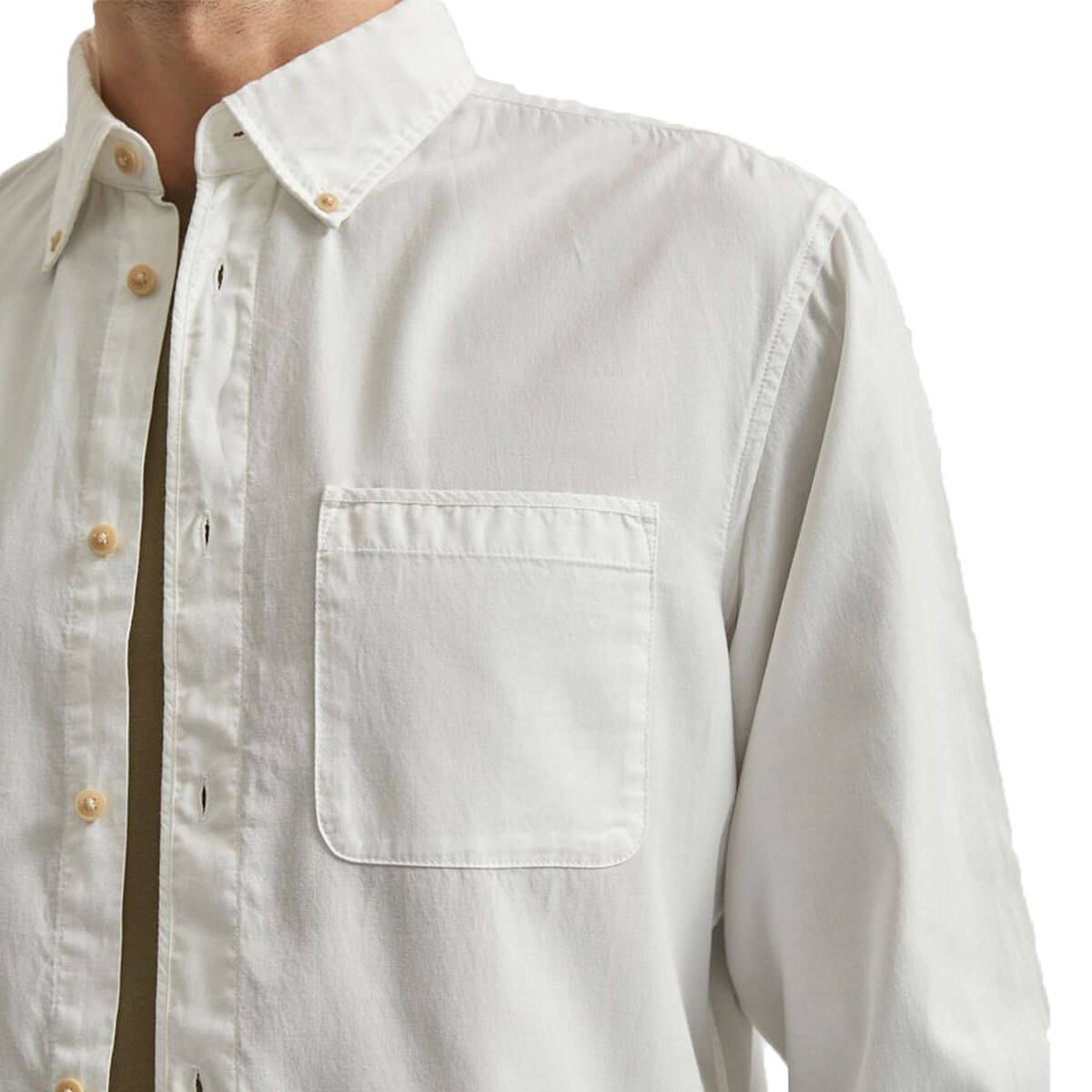 Patch-Pocket Shirt/White