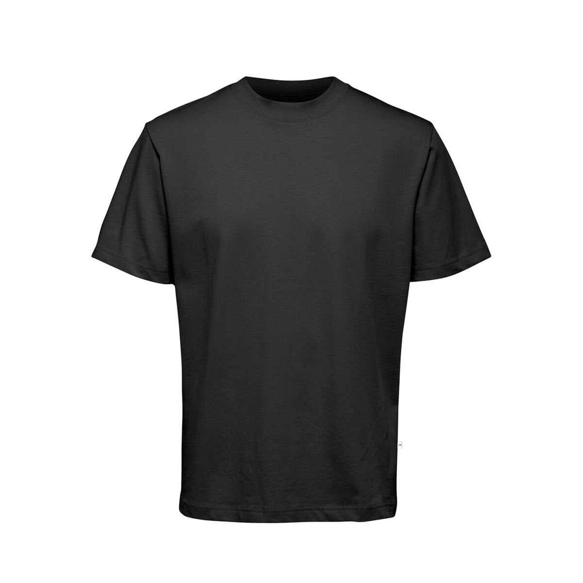 Mock Neck Black T-Shirt