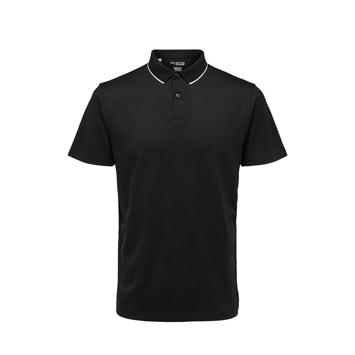 Short-Sleeved Polo Shirt In Black