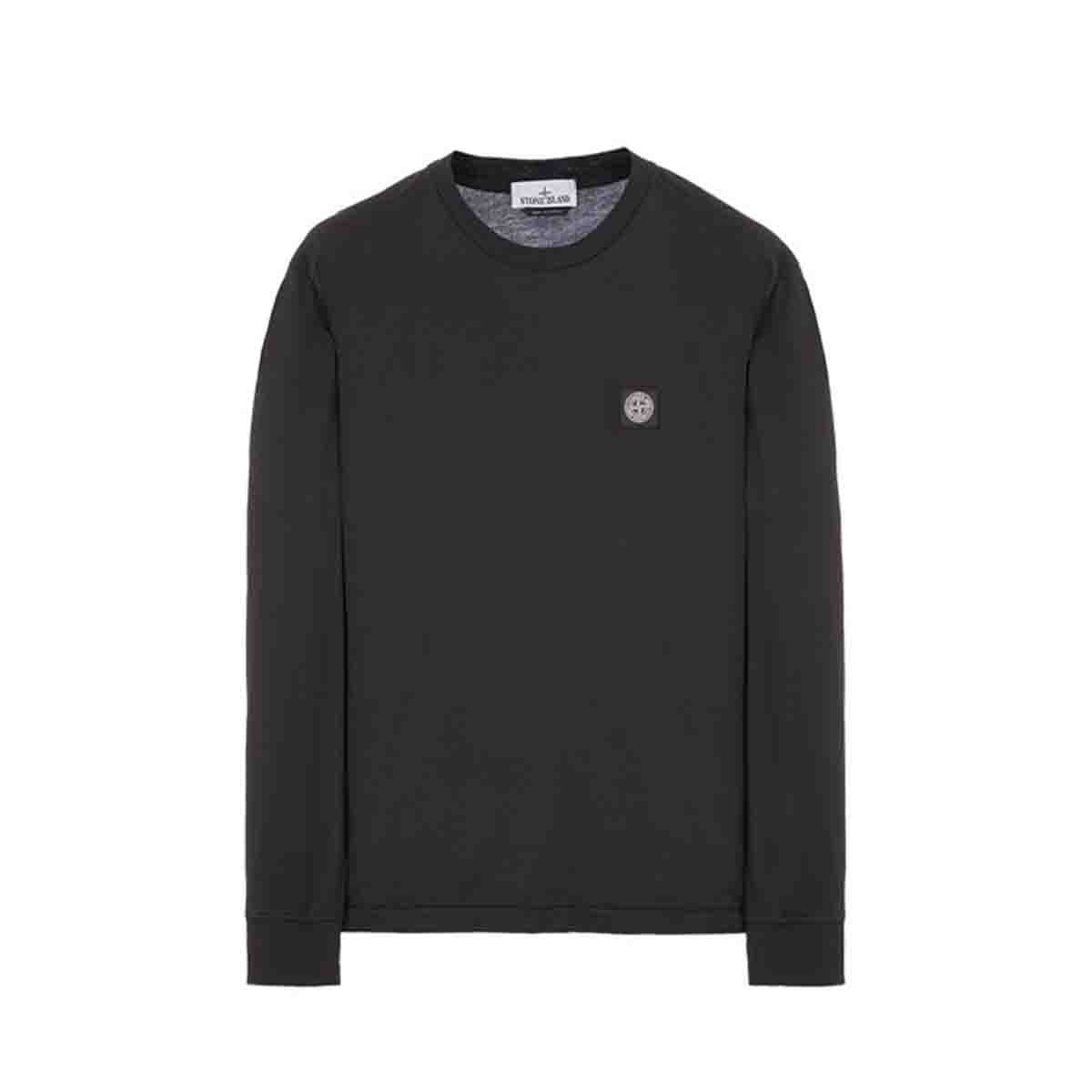Black Long-Sleeve Cotton Jersey