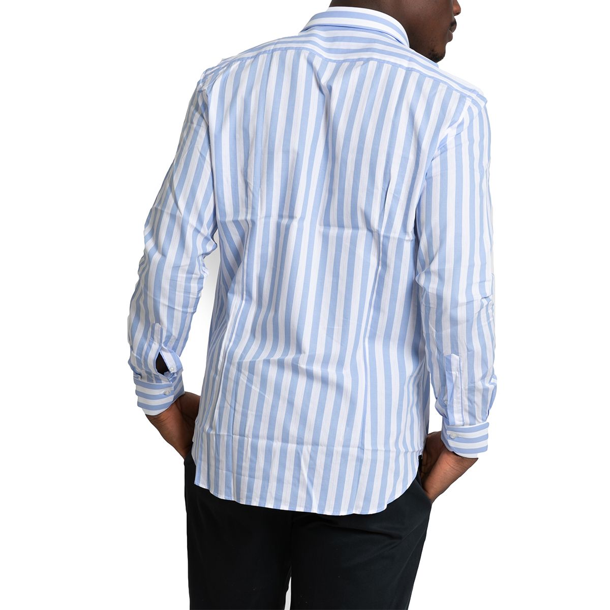 Striped Button Down Shirt/Blue