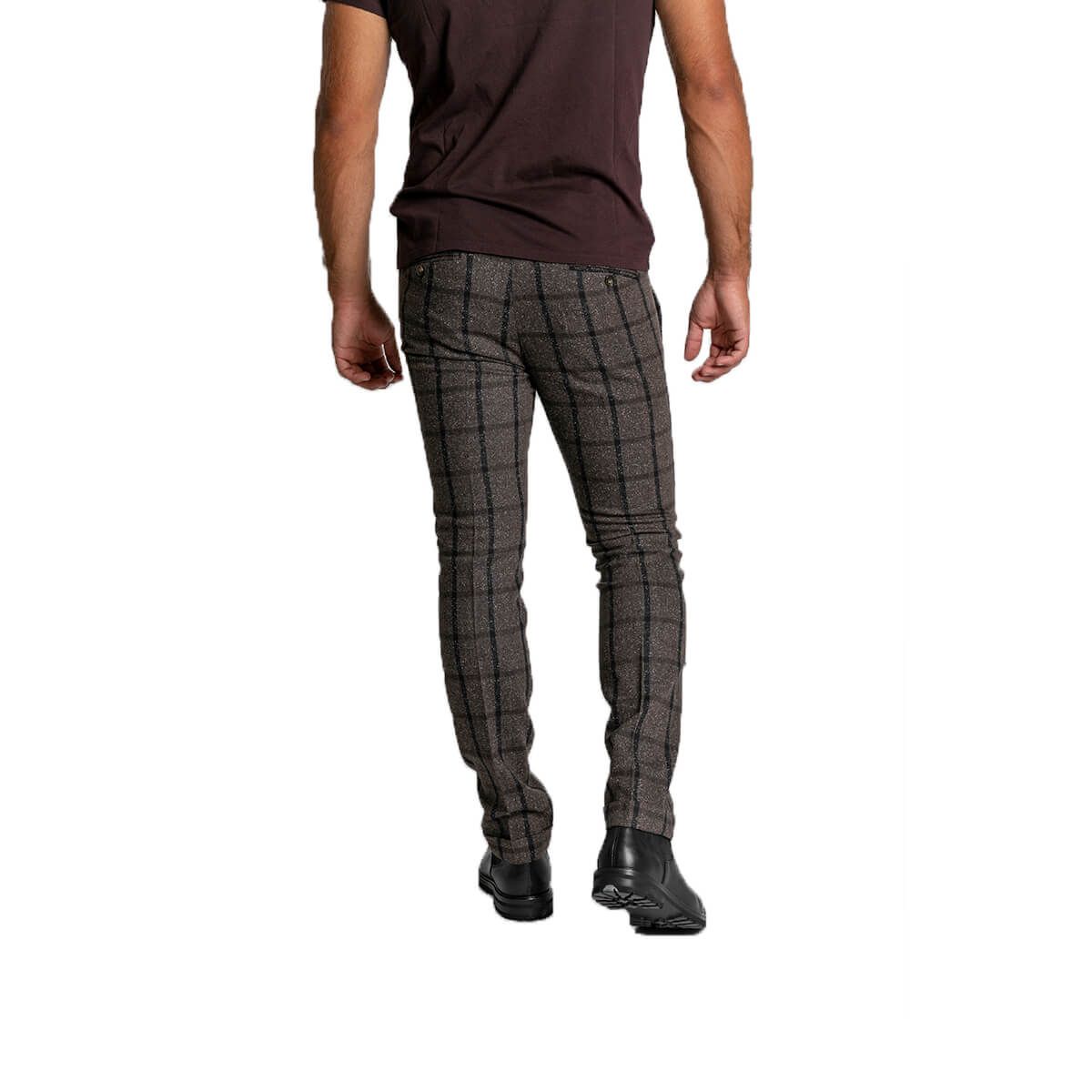 Tartan Tailored Trousers/Brown