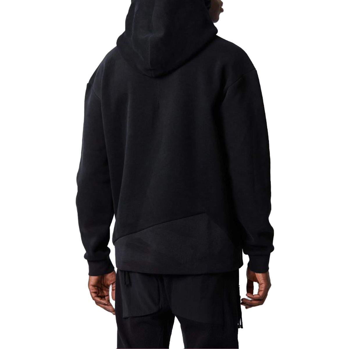 Double Hooded Black Sweatshirt