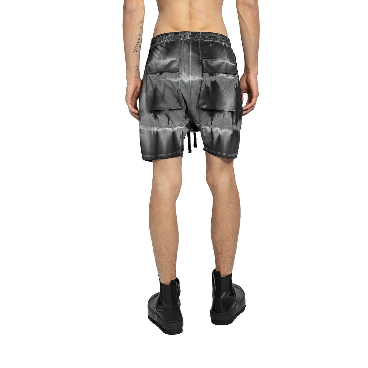 Black And White Marble Dye Shorts