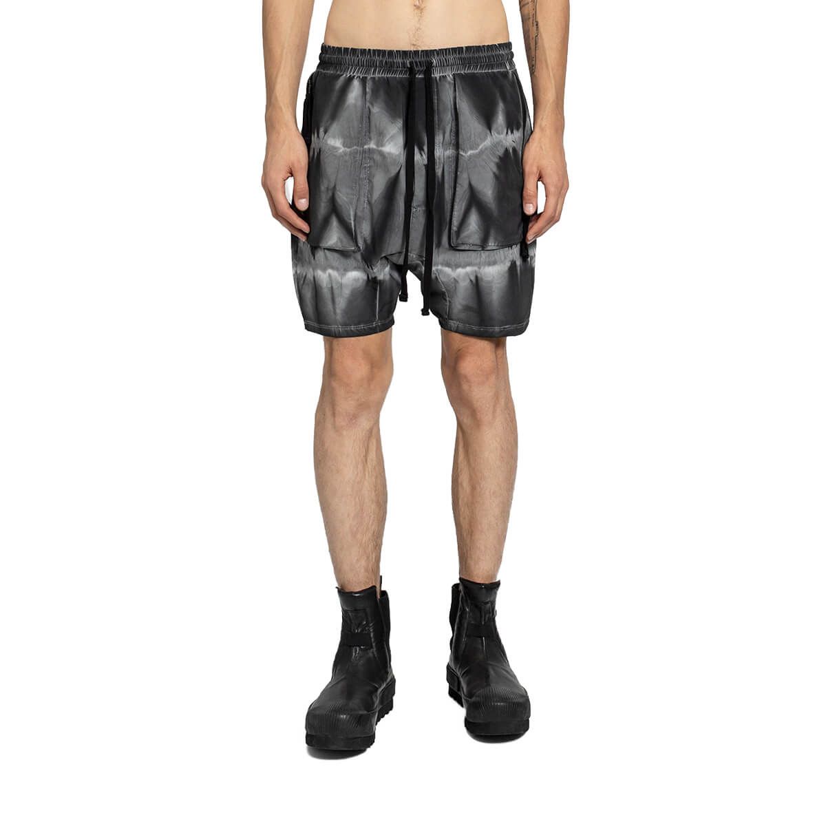 Black And White Marble Dye Shorts