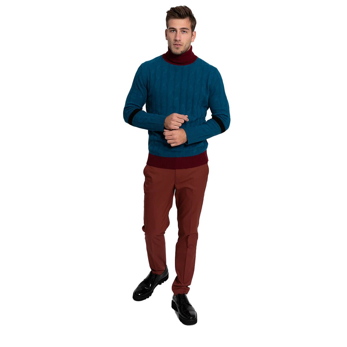 Block-Panel Knitted Jumper