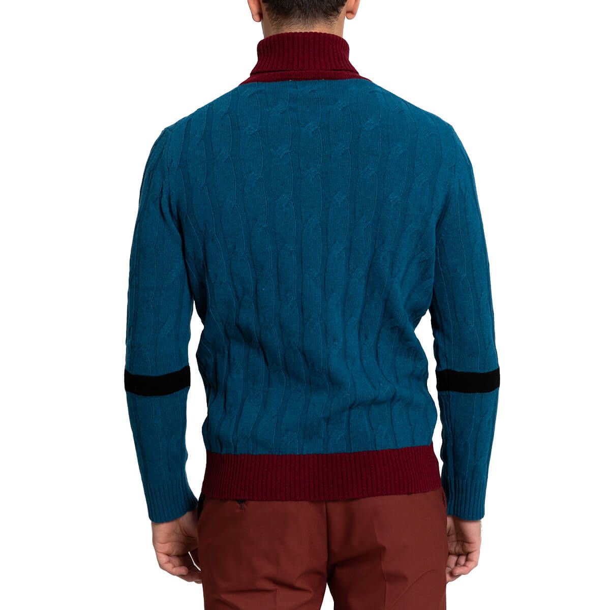 Block-Panel Knitted Jumper