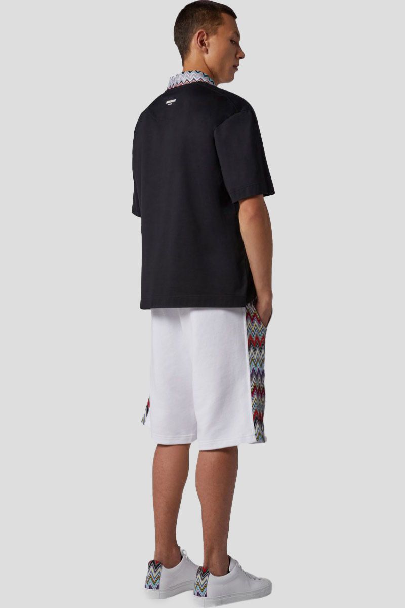 Bermuda Shorts With Knitted Insert