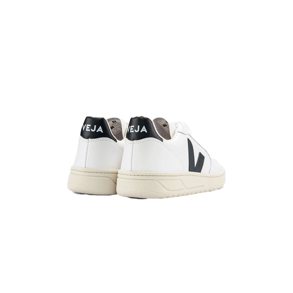 V-10 Leather White And Black Sneakers