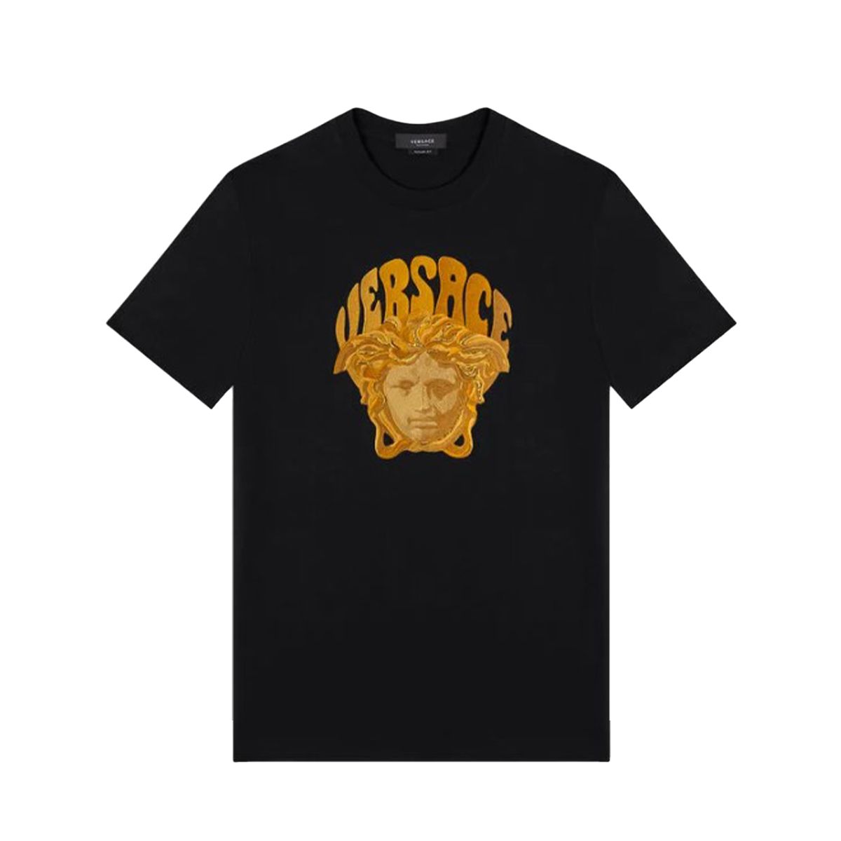Golden Medusa Embroidered T-Shirt