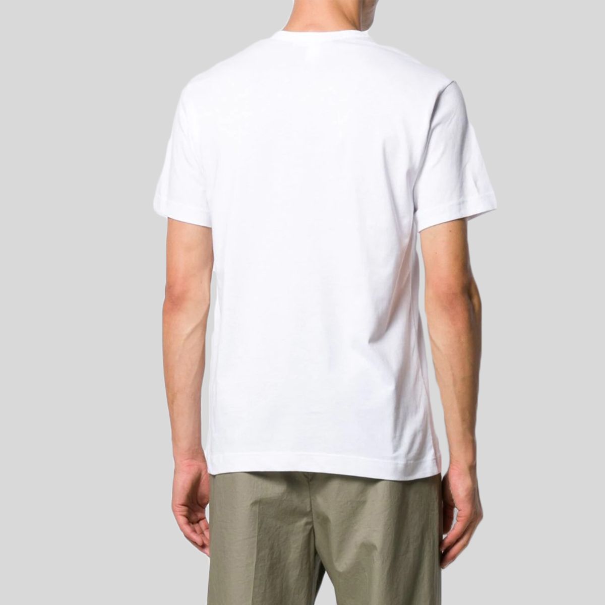White Cotton Short Sleeve Crew Neck T-Shirt