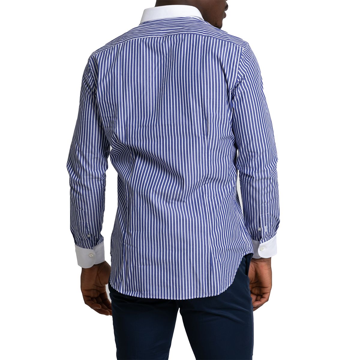 White/Blue Striped Classic Shirt
