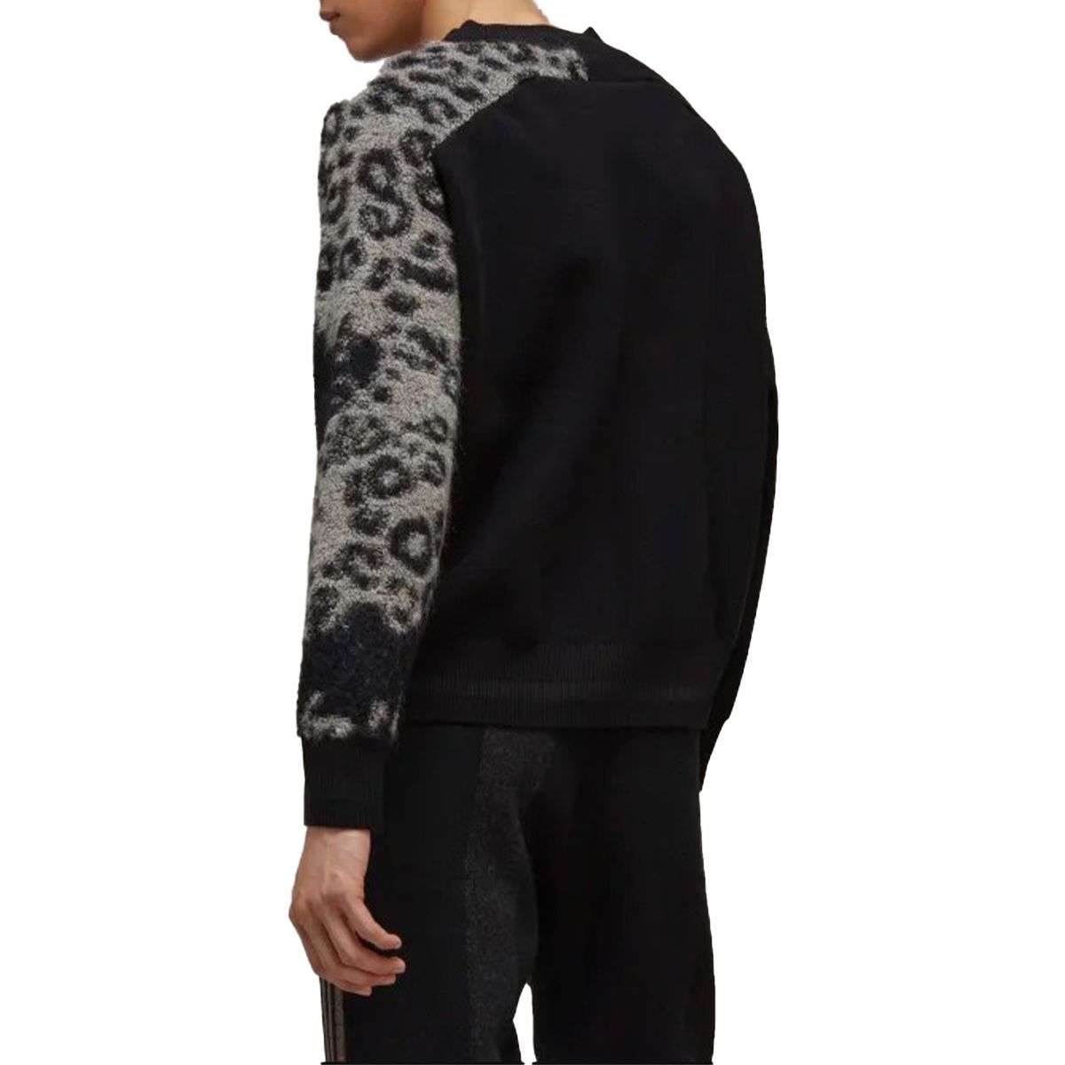 Leopard Knit Crew Sweatshirt