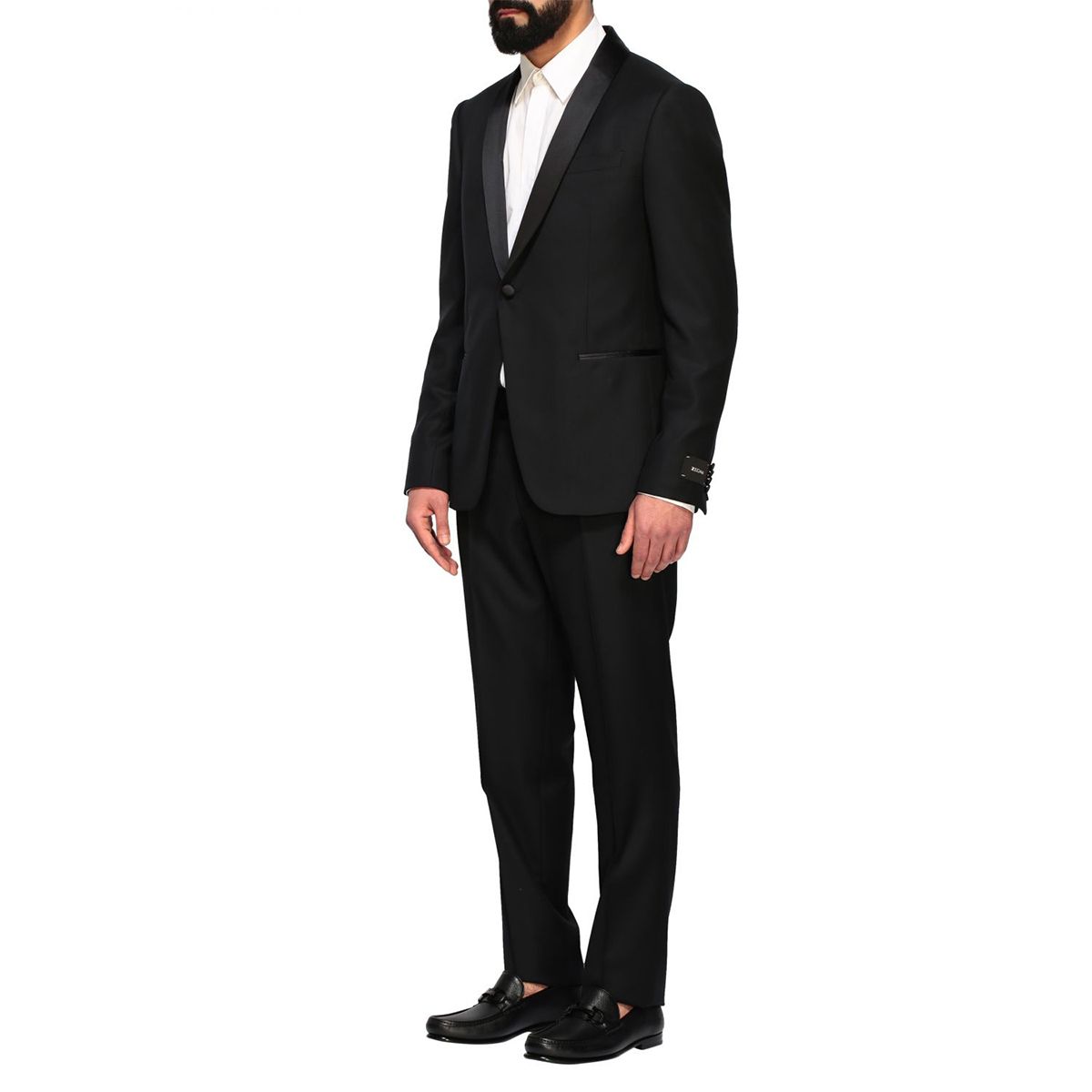 Single-Breasted Two-Piece Wool Suit
