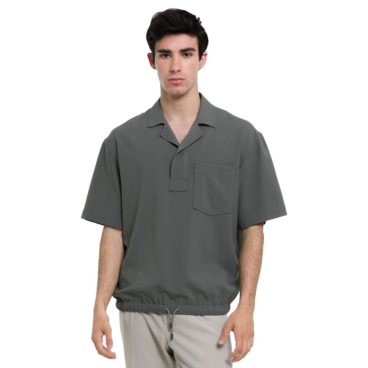 Navy Short-Sleeved Shirt