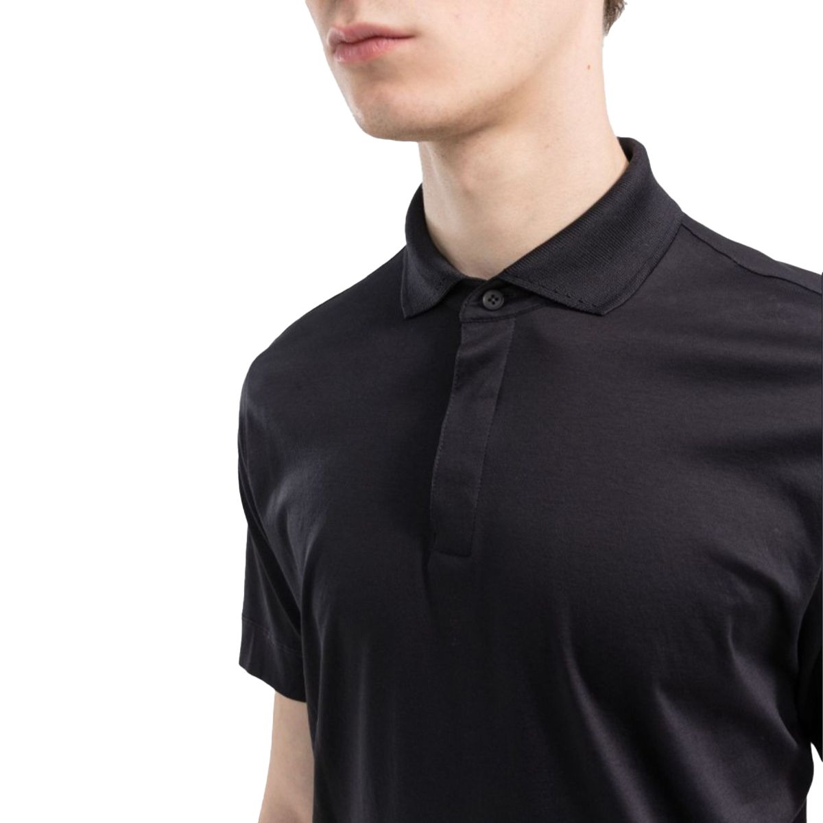 Short Sleeved Polo Shirt/Black
