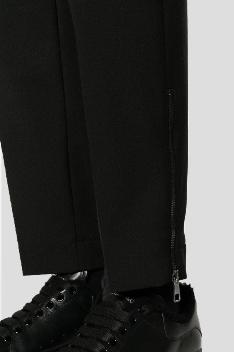 Zip Trousers In Black