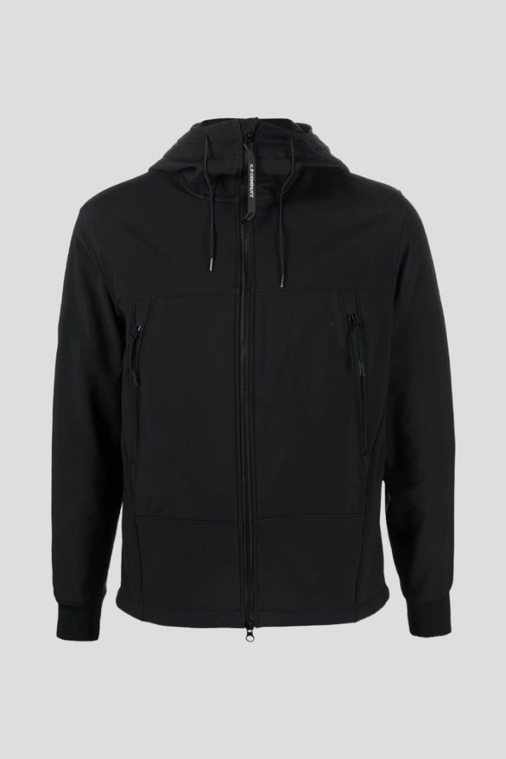 Short Hooded Jacket In Black