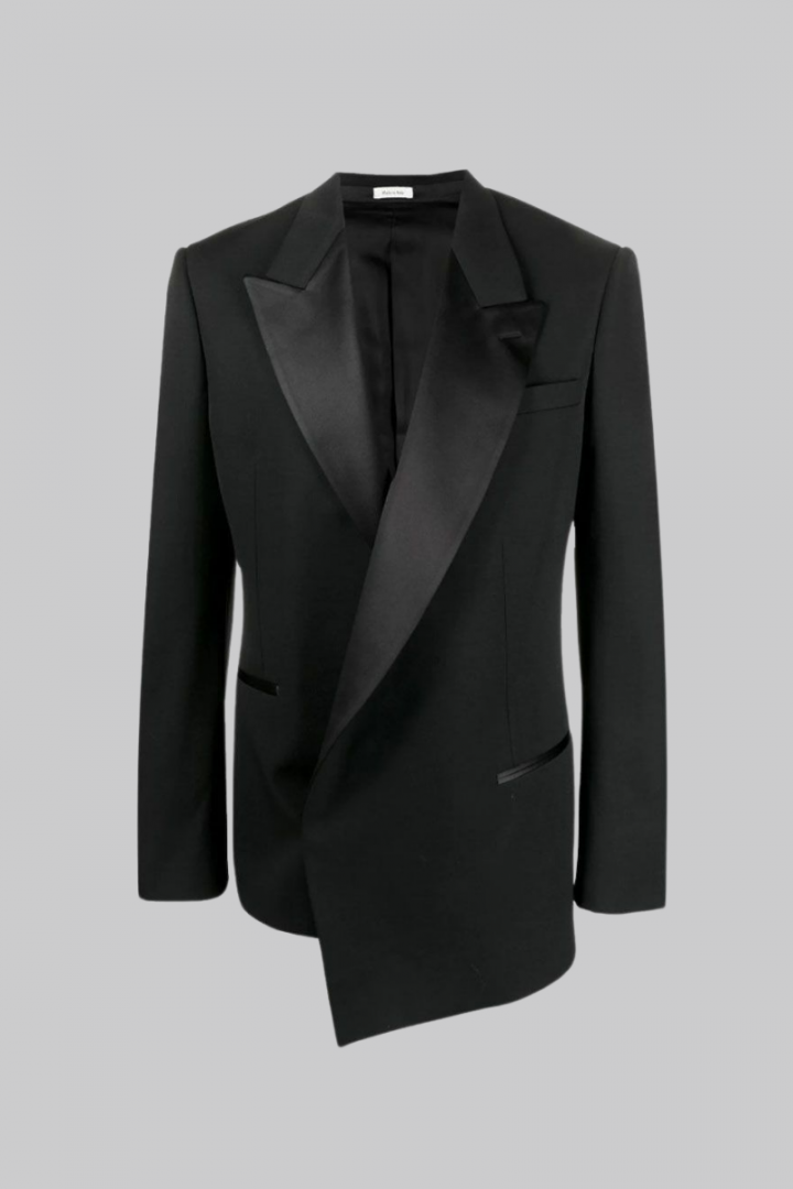 Silk-Lapels Suit Jacket