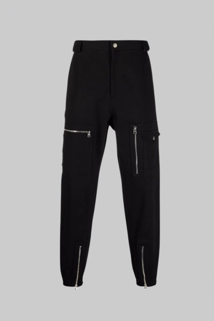 Zip-Detail Trousers