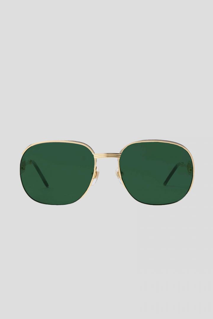 Square Metal Sunglasses With Solid Lens