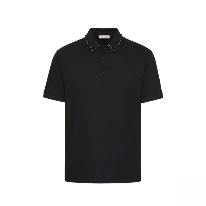 Polo Shirt With Black Studs