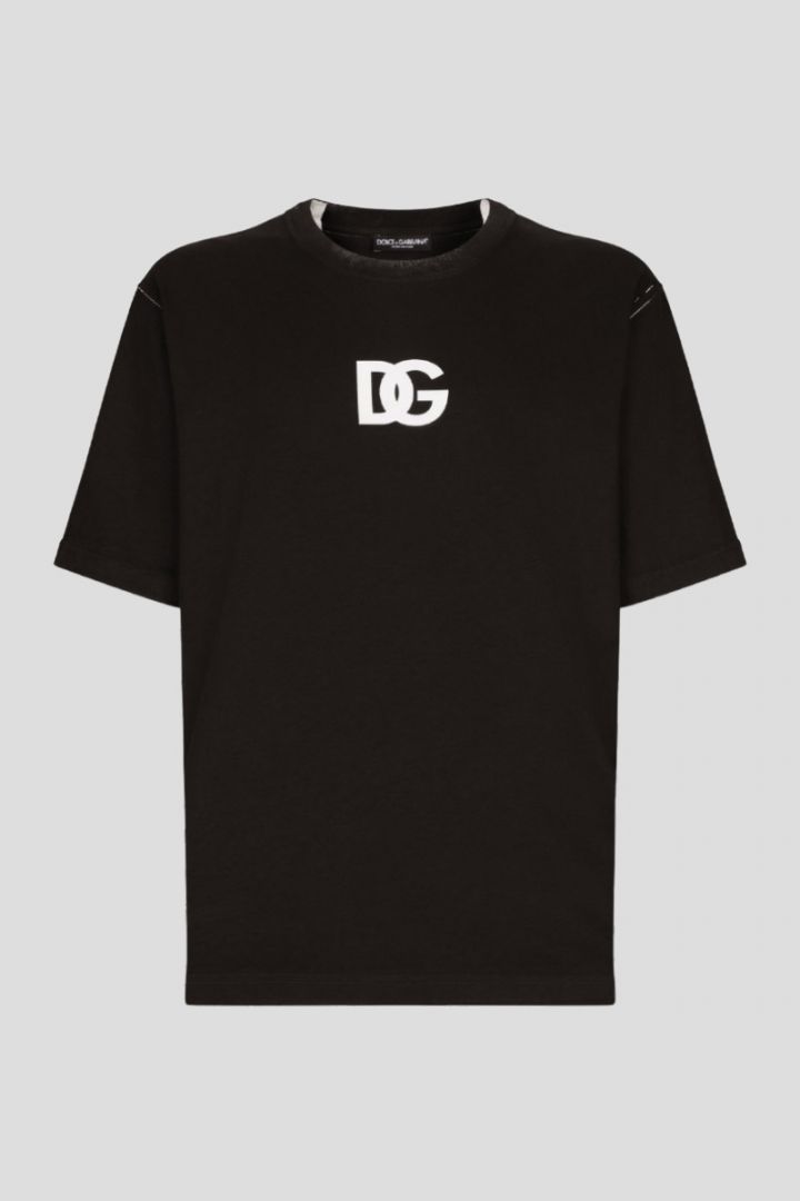 DG Logo Print Black T-Shirt