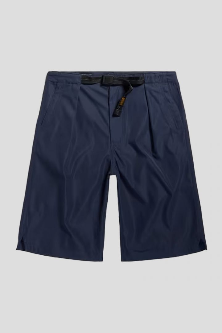 Pleated Chino Belt Shorts