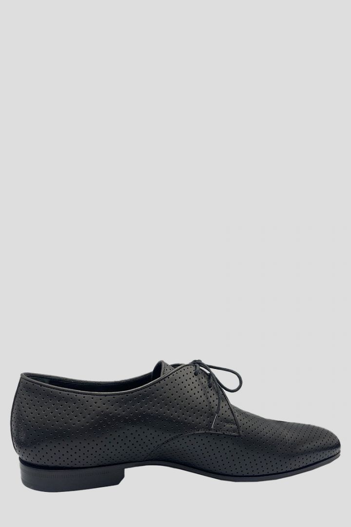 Leather Derby Shoes In Black