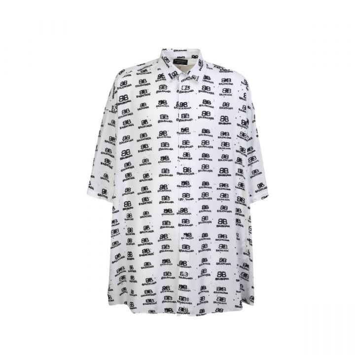 All-Over Logo Printed Buttoned Shirt