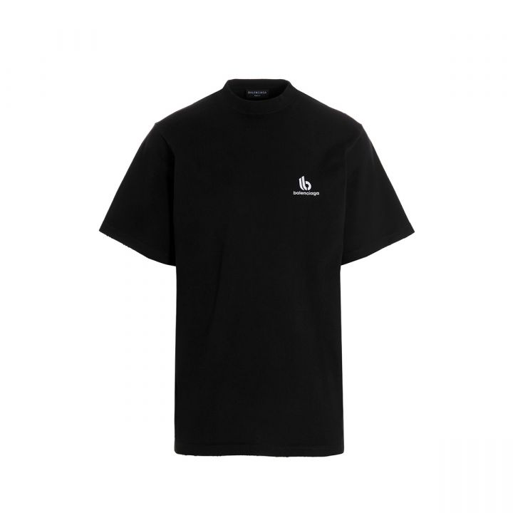 Boxy Fit Logo Embroidered T-Shirt