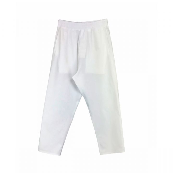 Popeline Crop Trousers/White
