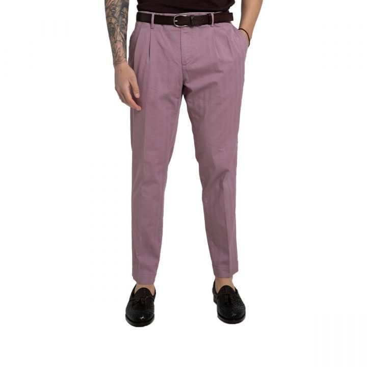 Straight-Leg Chino Trousers/Pink