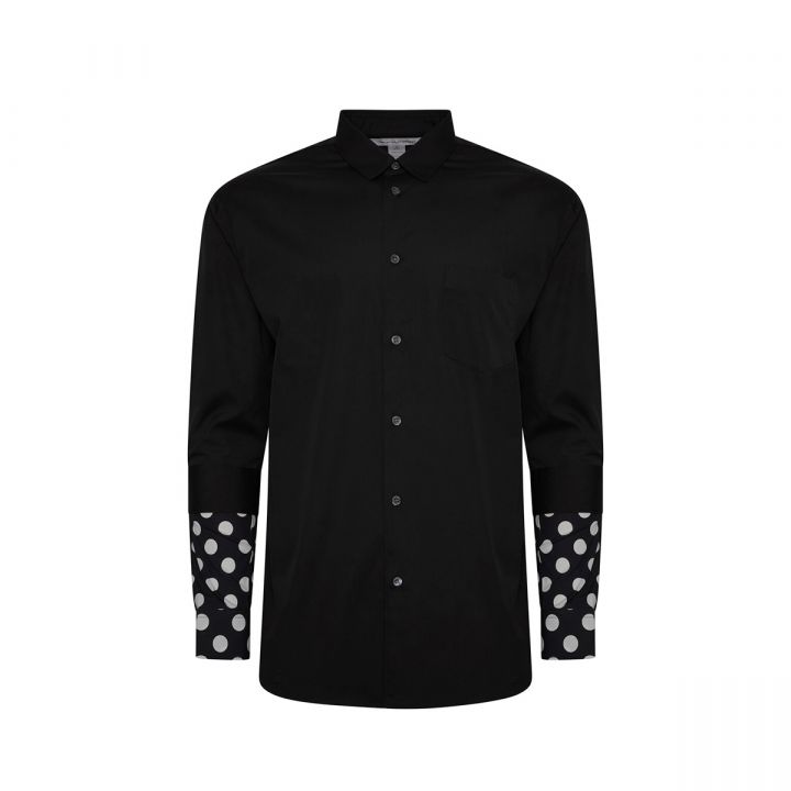 Double Cuff Shirt In Black