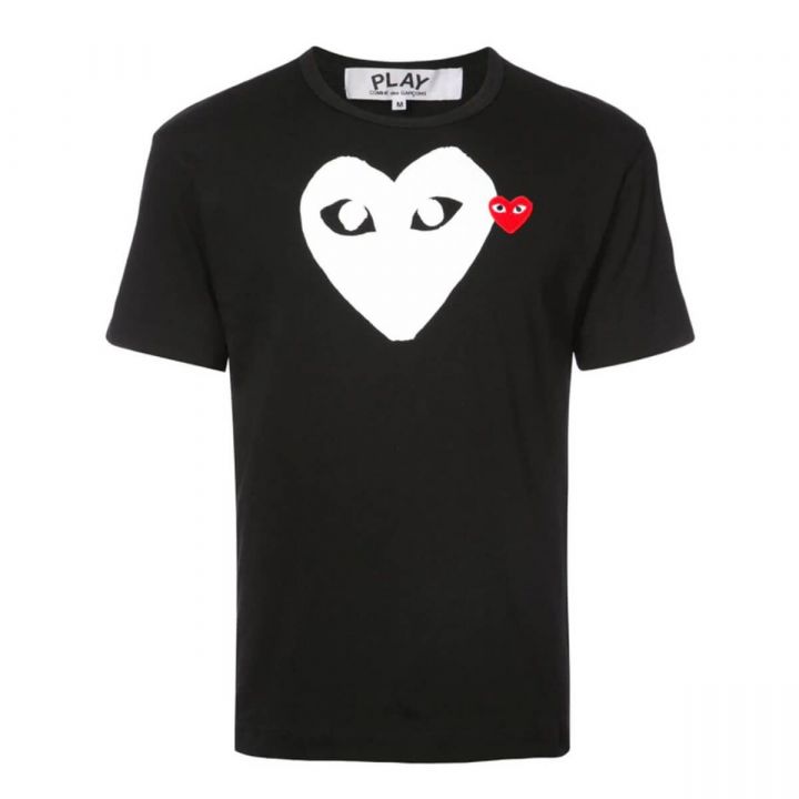 Double White And Red Hearts T-Shirt