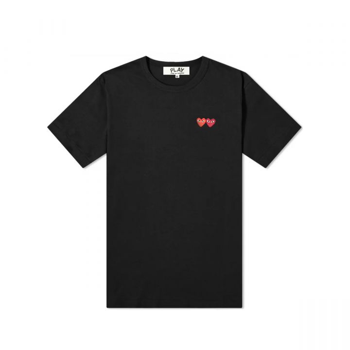 Double Heart T-Shirt/Black