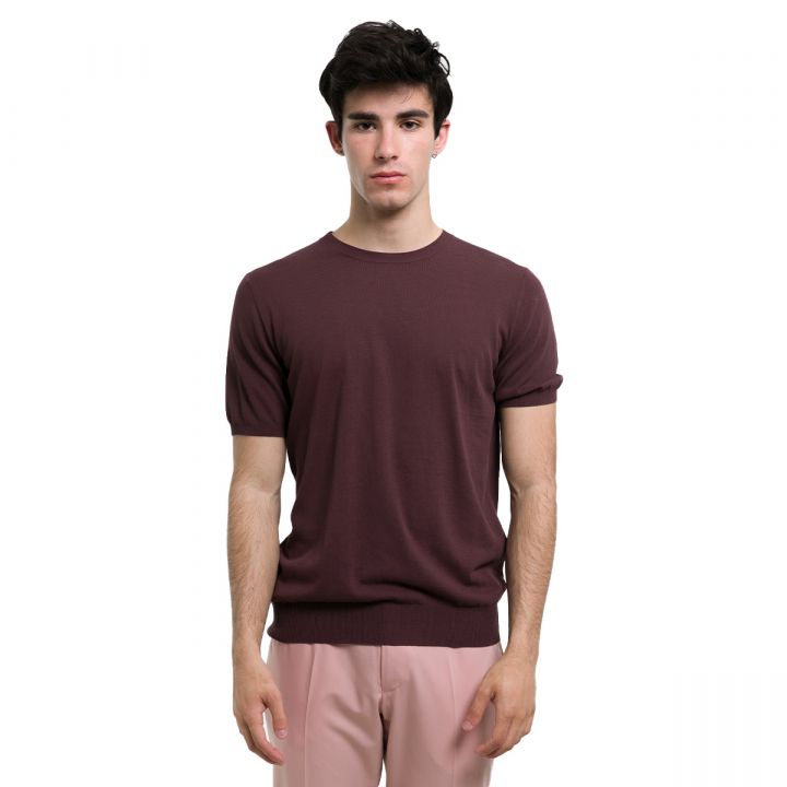 Knitted Bordeaux T-Shirt