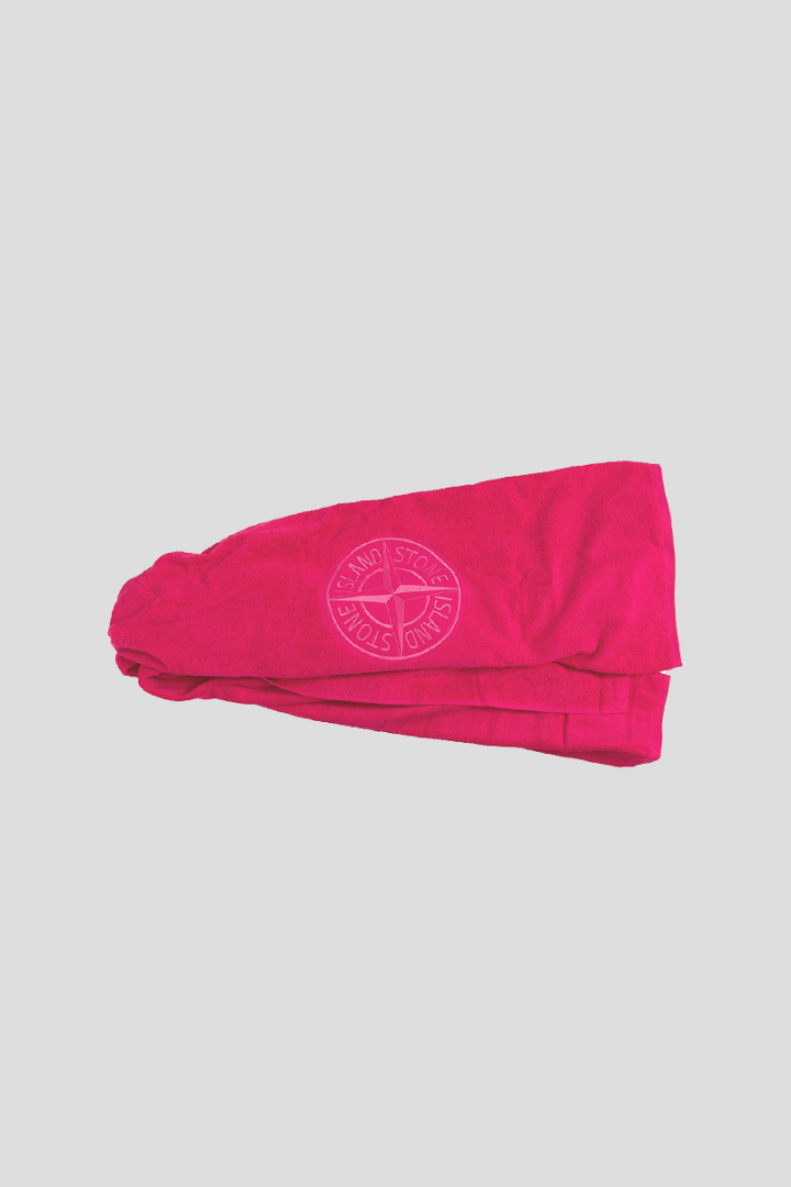 Logo Embroidered Beach Towel/Pink