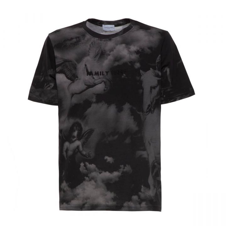 Graphic Print T-Shirt Saint Black
