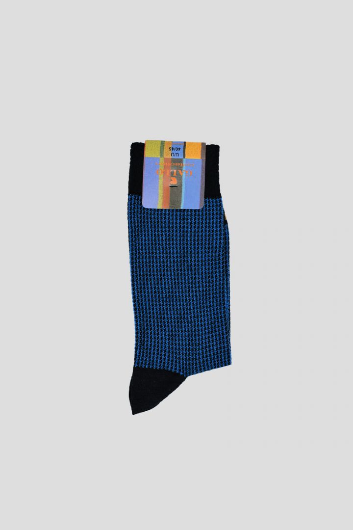 Houndstooth Blue/Black Socks