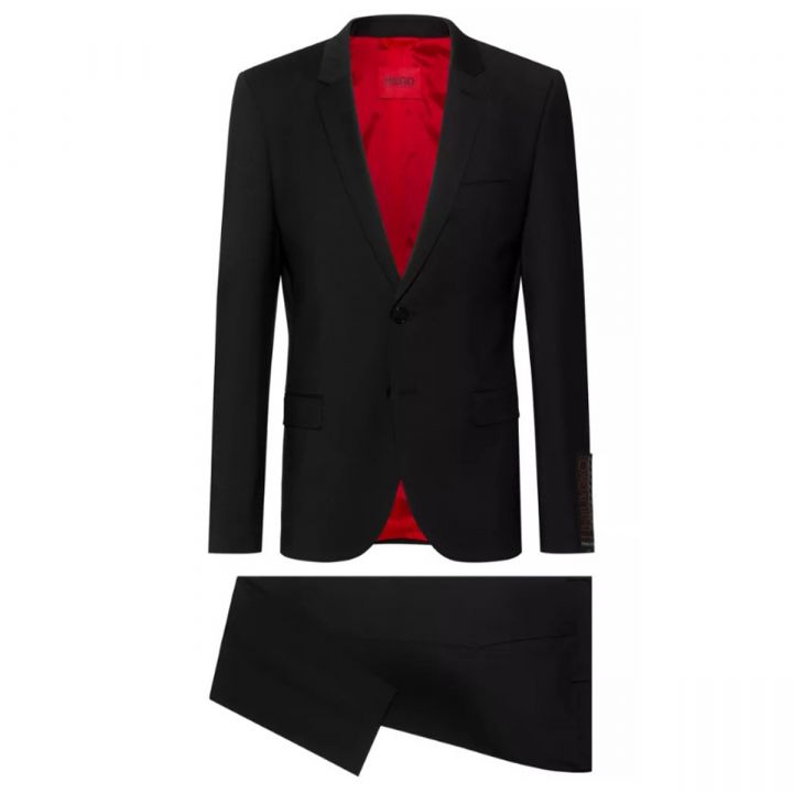 Extra Slim-Fit Two-Piece Suit/Black