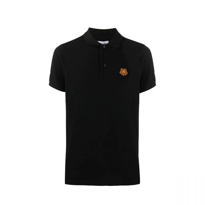 Tiger Patch Polo In Black